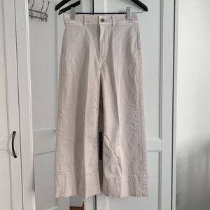 Everlane Wide Leg Crop Chino - Stone